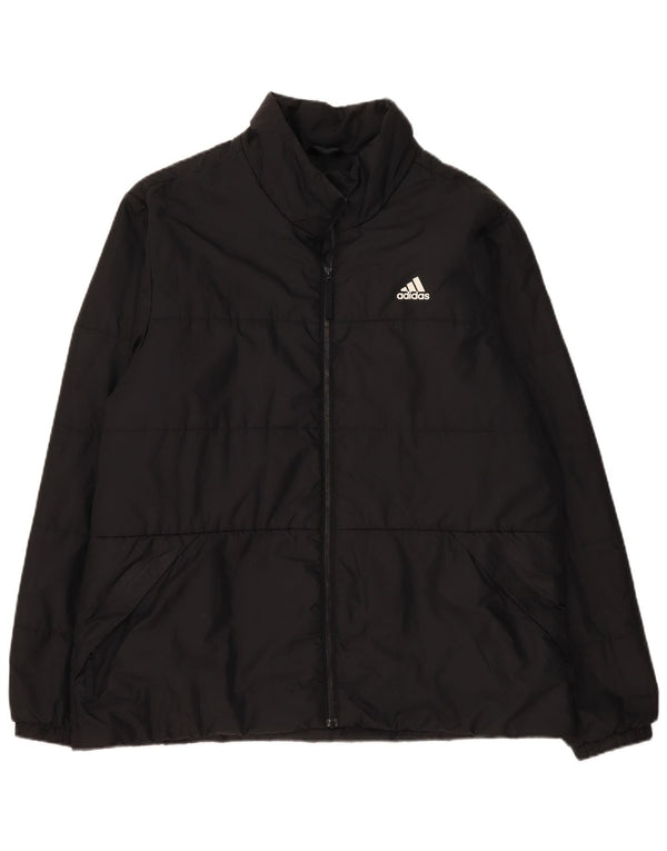 Мужская стеганая куртка Adidas UK 42 XL, черный полиэстер