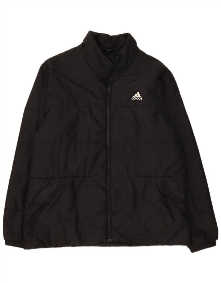 Мужская стеганая куртка Adidas UK 42 XL, черный полиэстер