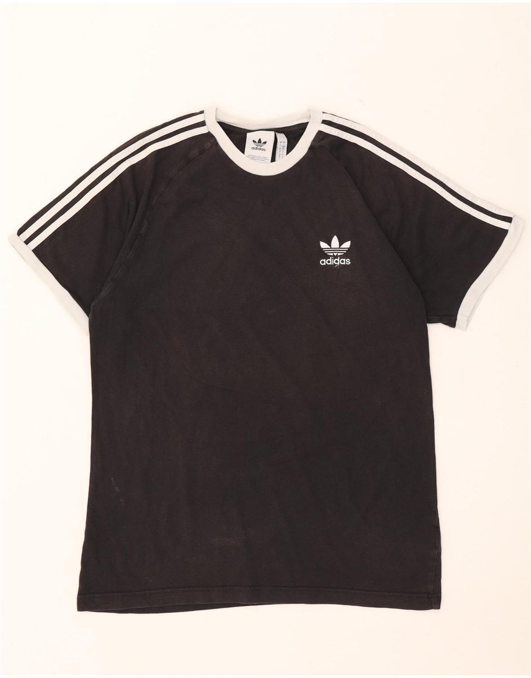 Мужская футболка Adidas Top большого размера из хлопка черного цвета