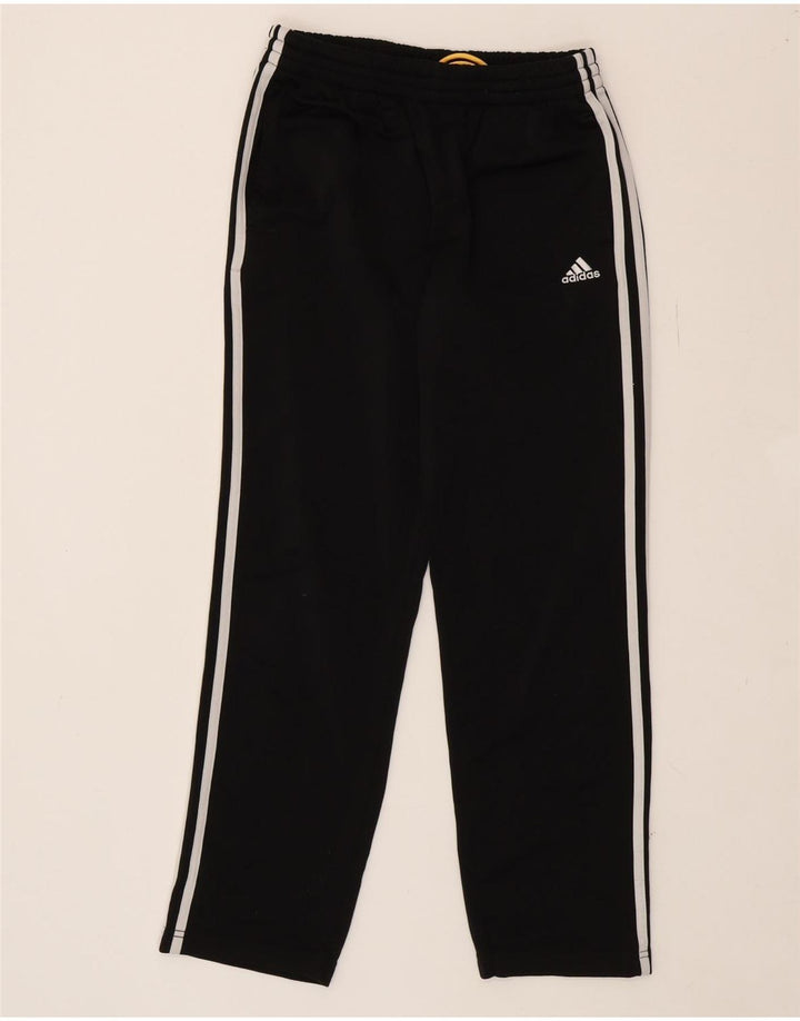 ADIDAS Boys Tracksuit Trousers 13-14 Years  Black Polyester