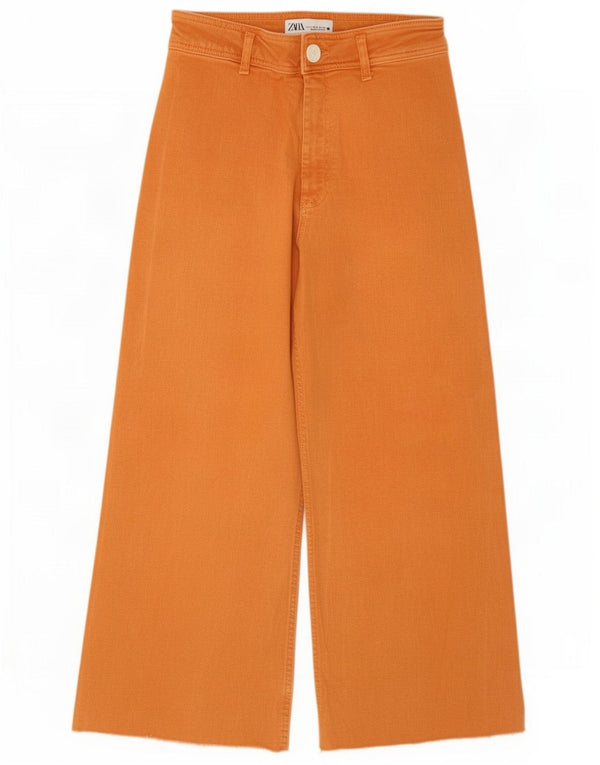 Zara Женские укороченные прямые джинсы EU 40 Medium W30 L25 Оранжевые