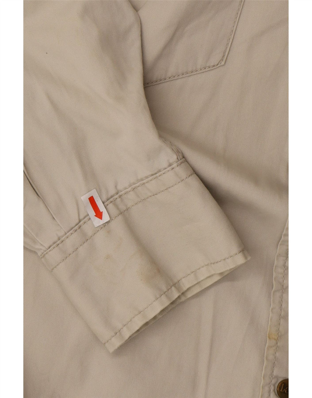 LEE Мужская рубашка большого размера из хлопка в стиле вестерн бежевого цвета