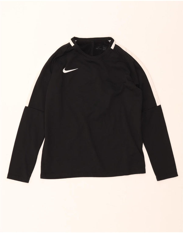 Топ NIKE для мальчиков Dri Fit с длинными рукавами, 12–13 лет, большой черный с цветными блоками