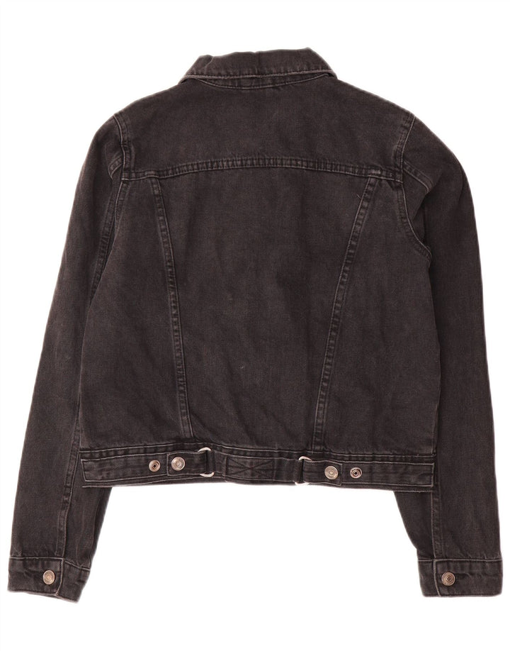 Женская укороченная джинсовая куртка Topshop UK 10, маленькая серая