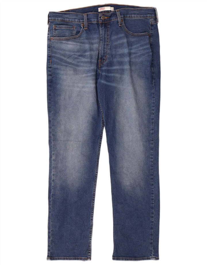 Мужские фирменные узкие джинсы Levi's W36 L30 синие, хлопок