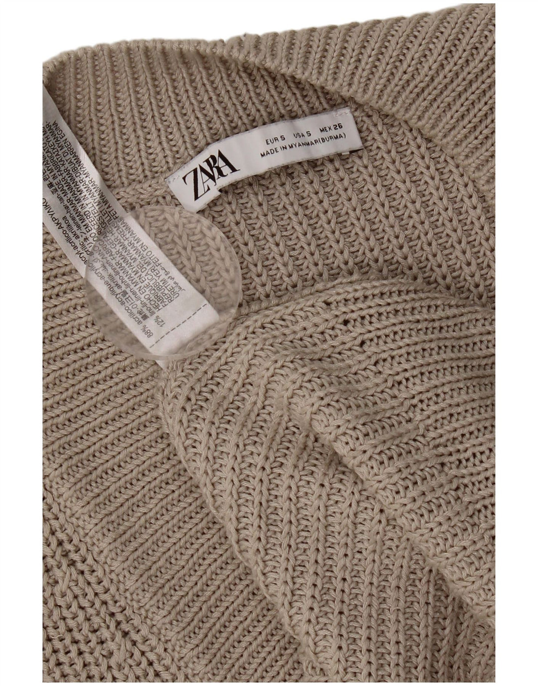 Мужская майка-майка Zara, маленькая, коричневая, акрил