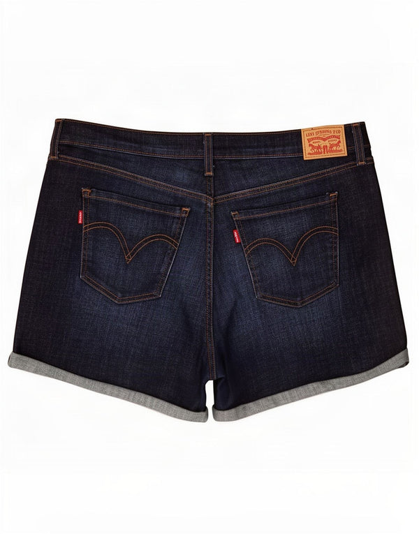 Женские джинсовые шорты Levi's со средней посадкой W33, большие темно-синие, хлопковые