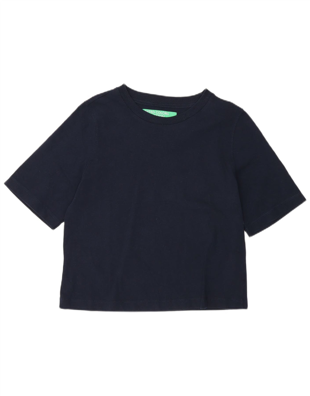 Женская футболка Benetton Regular Top UK 12 Medium Navy Blue Хлопок