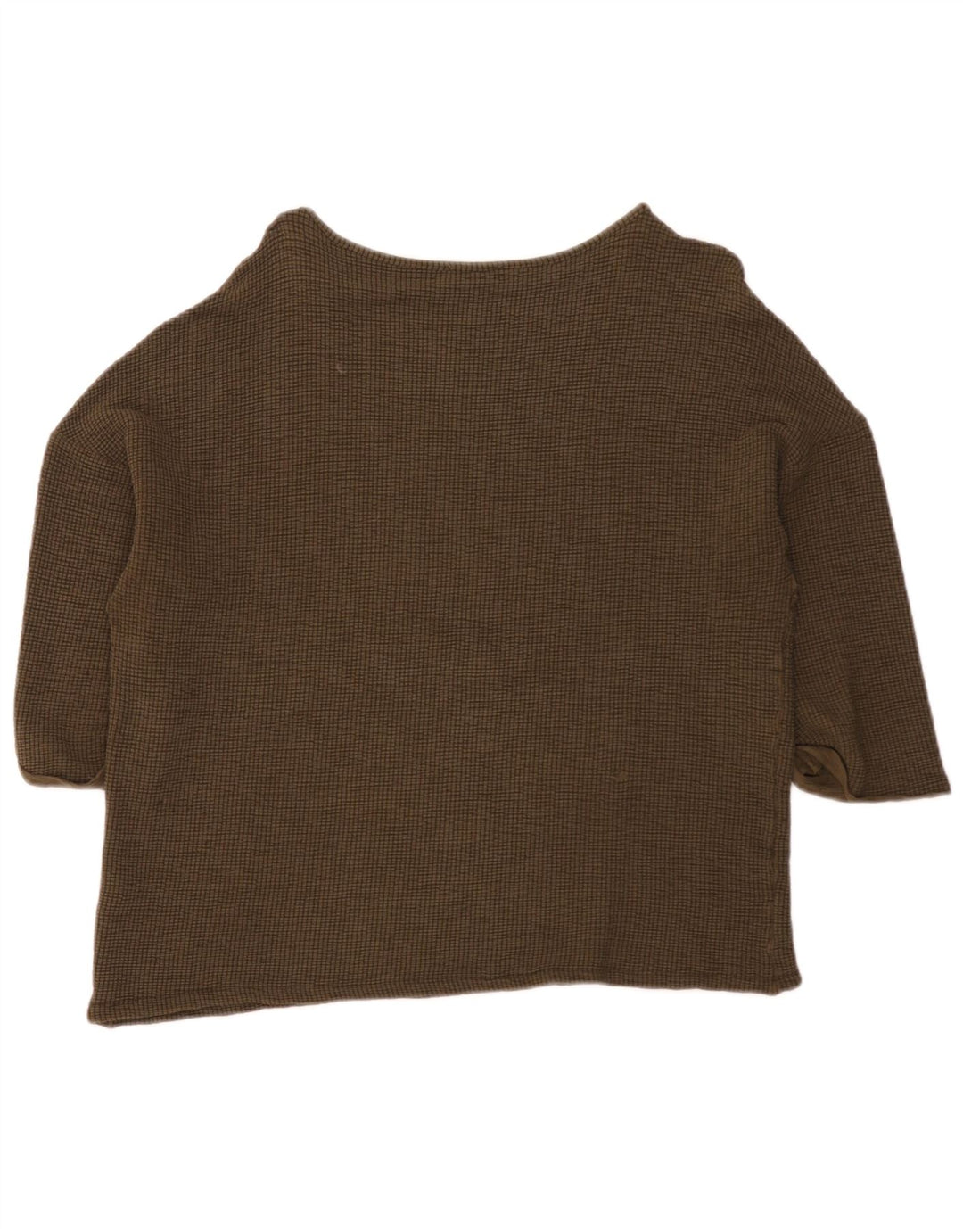 Женский топ оверсайз Zara с рукавом 3/4 UK 14, средний хаки, вискоза