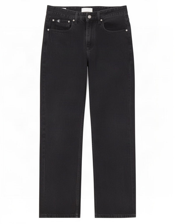 Calvin Klein Mens Straight Jeans W32 L30 Black Cotton