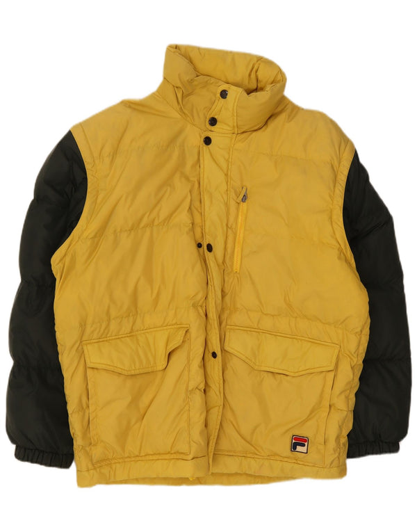 Мужская стеганая куртка Fila UK 38 Medium Yellow Colorblock