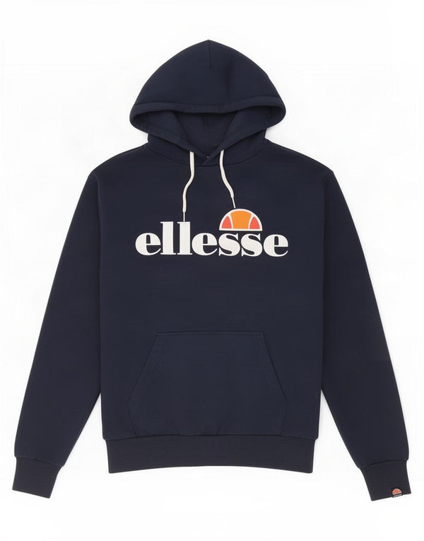 Ellesse Мужской джемпер с капюшоном с рисунком, маленький, темно-синий, хлопок