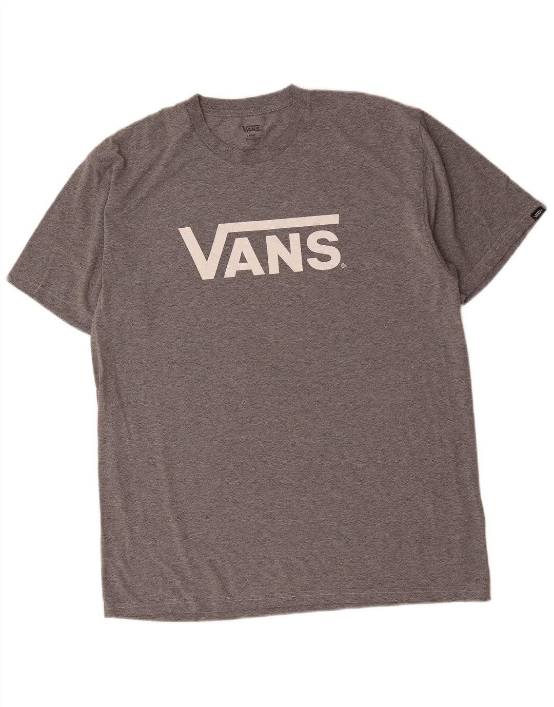 Мужская футболка с рисунком Vans, большой серый хлопок