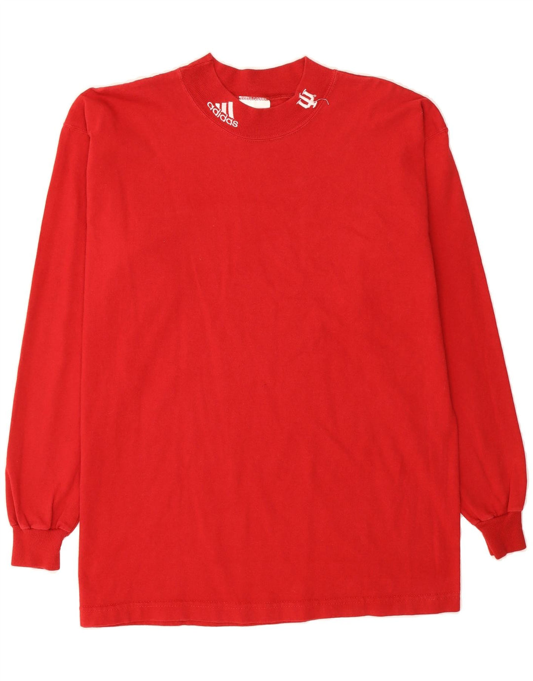 ADIDAS Mens Top Long Sleeve Medium Red Cotton Vintage Adidas and Second-Hand Adidas from Messina Hembry 
