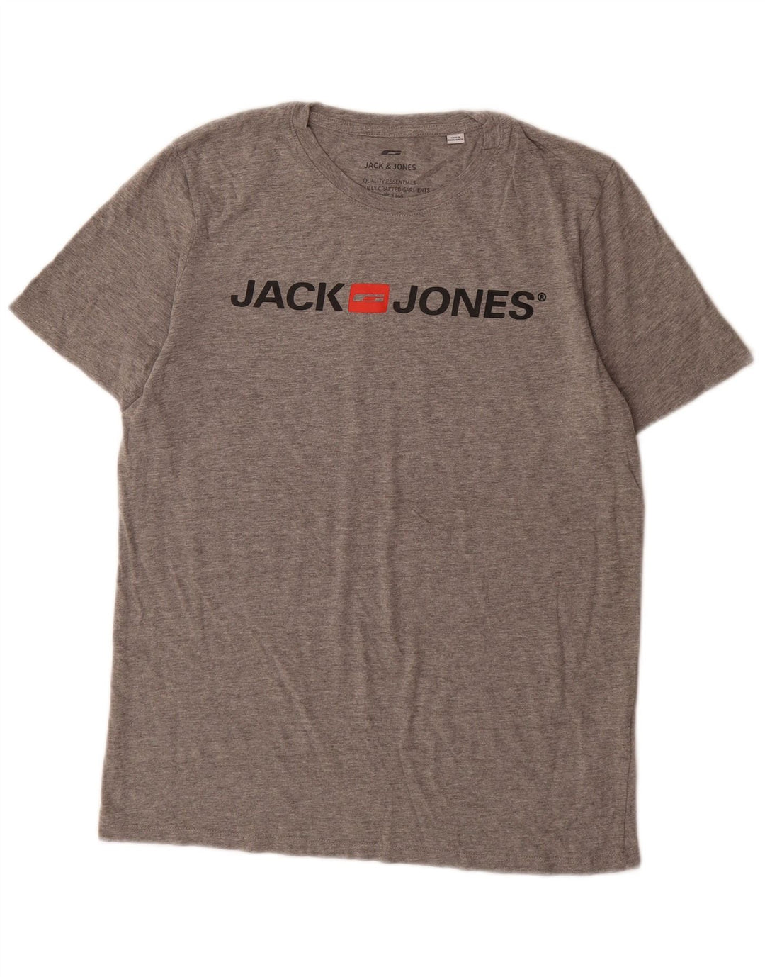 Мужская футболка с рисунком Jack & Jones, большой серый хлопок
