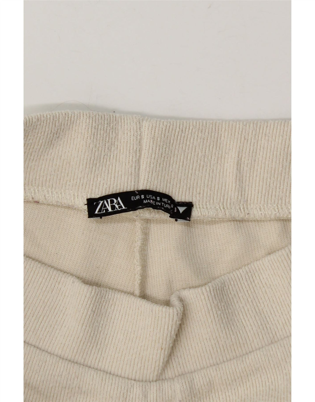 Женские трикотажные спортивные брюки Zara UK 10, маленькие, белого цвета