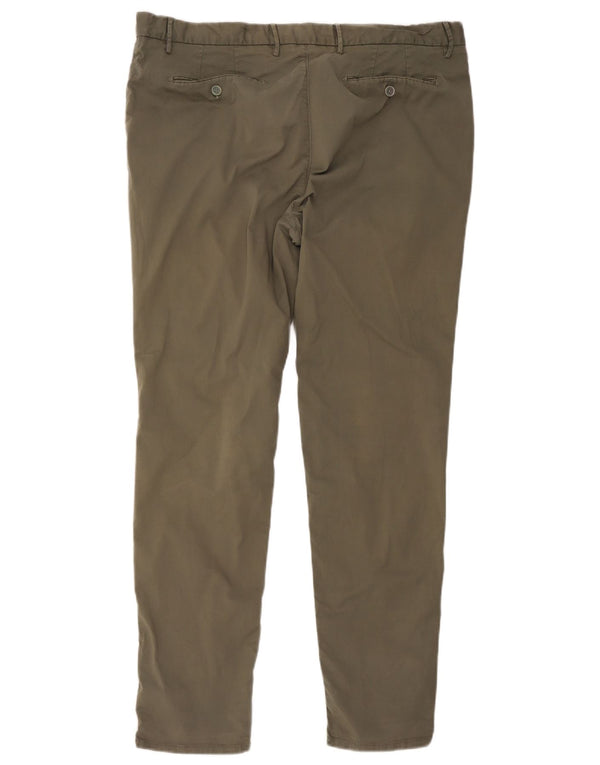 Мужские узкие брюки-чиносы Massimo Dutti EU 50 2XL W40 L30, хлопок цвета хаки