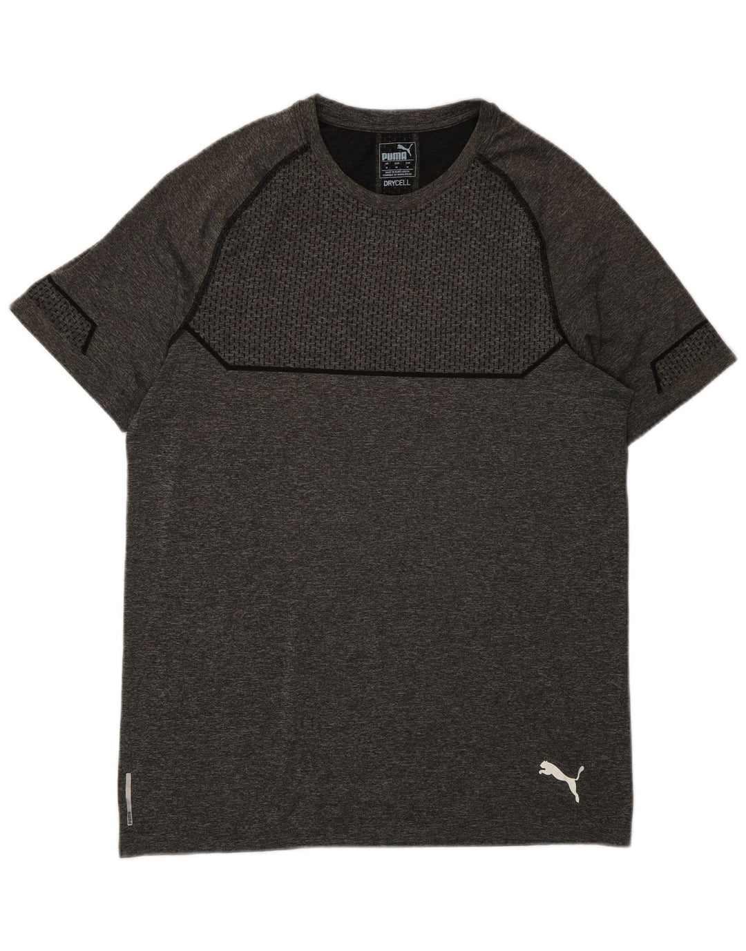 Мужская футболка Puma из полиэстера среднего серого цвета
