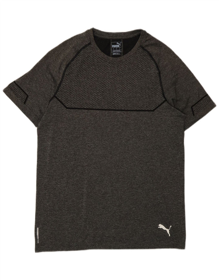 Мужская футболка Puma из полиэстера среднего серого цвета