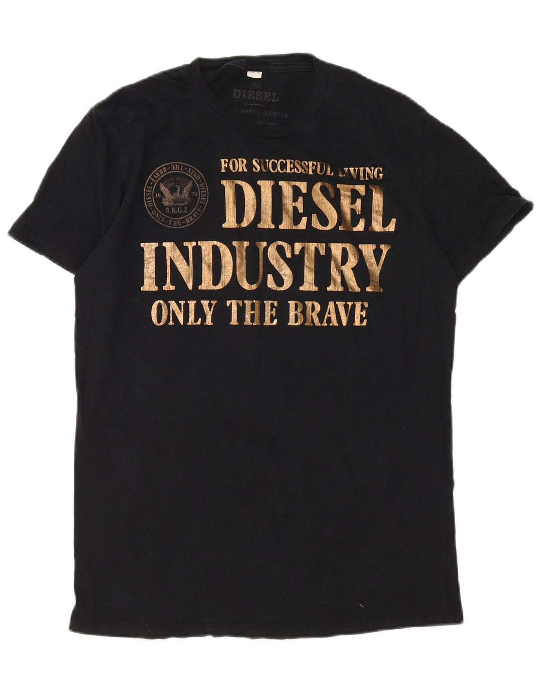 Мужская футболка с рисунком Diesel, средний черный