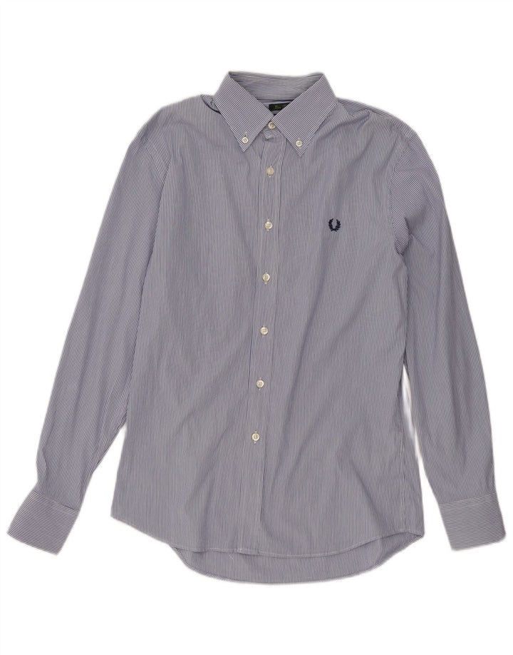Мужская рубашка приталенного кроя Fred Perry, хлопковая классическая синяя полоска