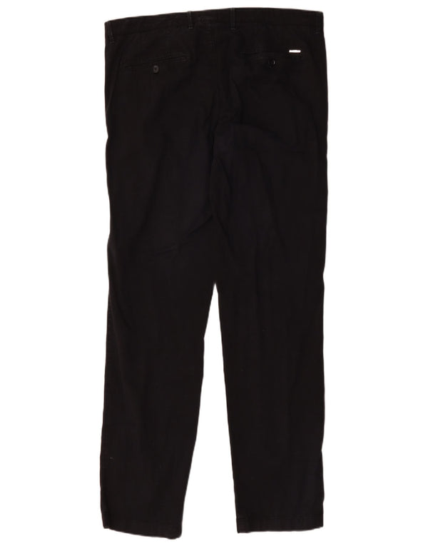 Мужские прямые брюки-чиносы Hugo Boss W36 L33 темно-синие, хлопок