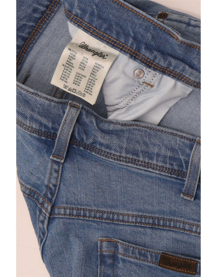 Мужские прямые джинсы Wrangler стандартного кроя W40 L30, синий хлопок