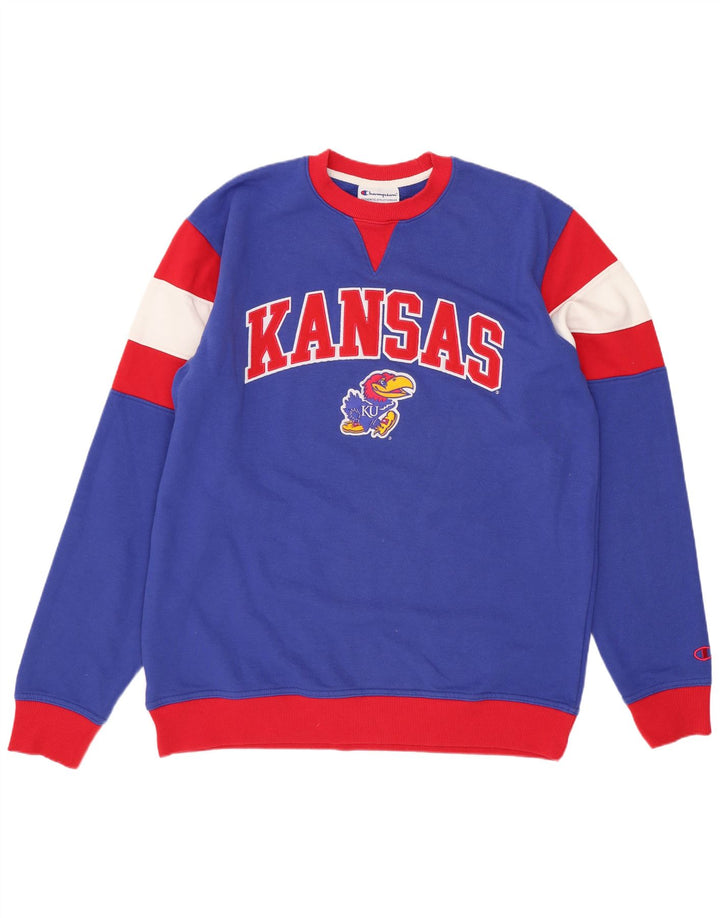 Мужской свитшот Champion Kansas с графическим рисунком, большой синий с цветными блоками