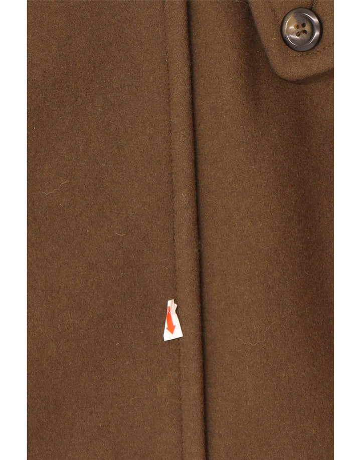 BENETTON Женское пальто UK 8 маленькое коричневое шерстяное