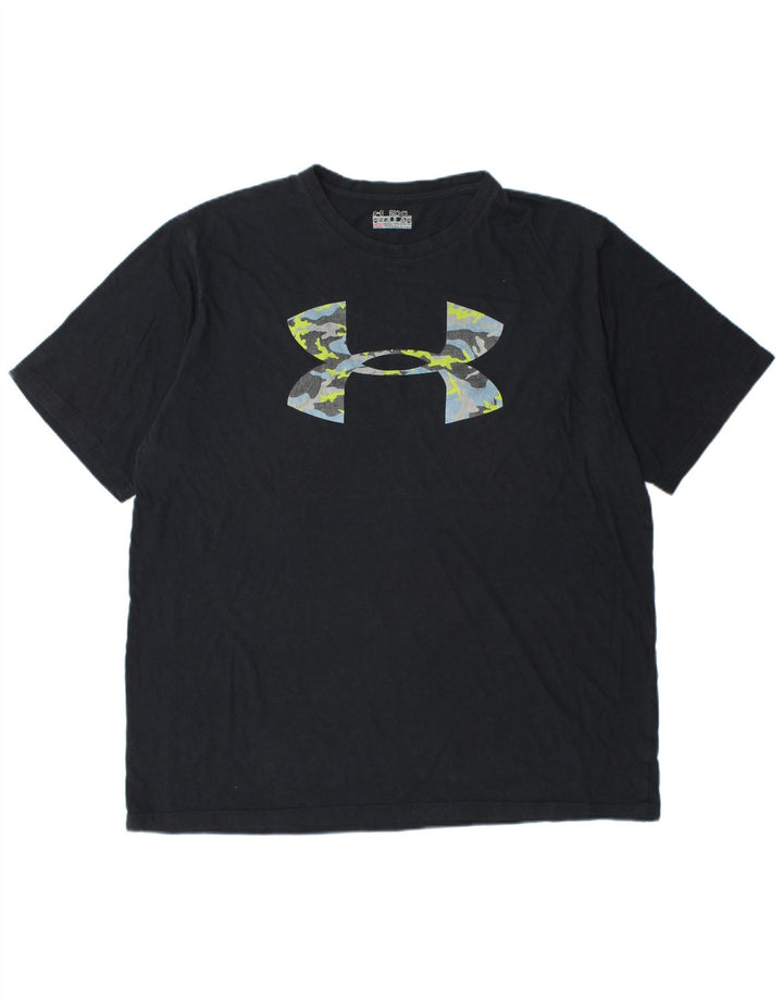 Мужская футболка с графикой UNDER ARMOR Heat Gear Regular Fit, топ 2XL, черная