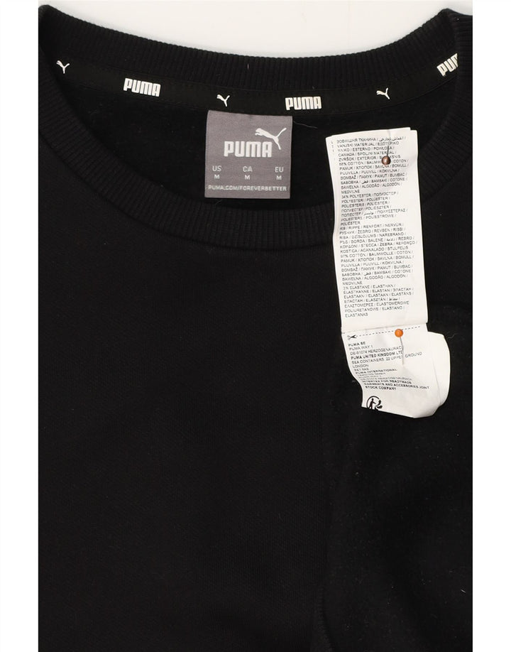 Мужской свитер PUMA, джемпер среднего размера, черный, хлопок