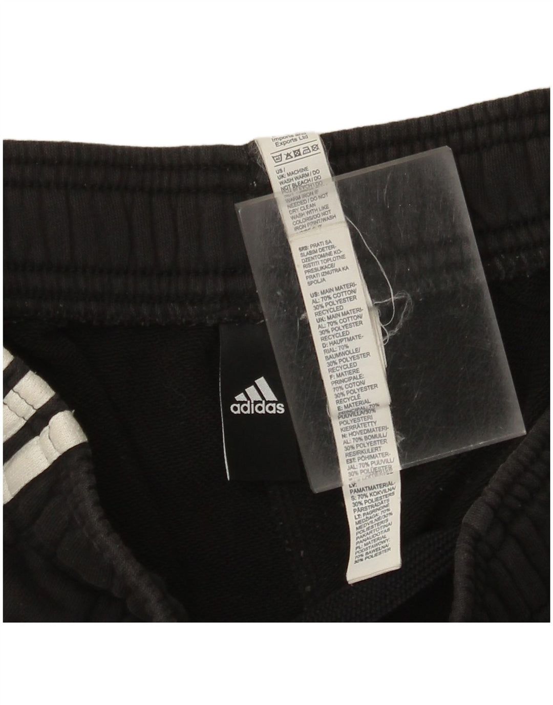 Мужские спортивные брюки Adidas, большие черные хлопковые