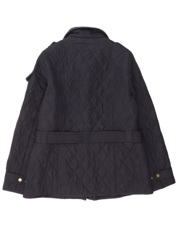 Женская стеганая куртка Barbour UK 14, большая, темно-синяя