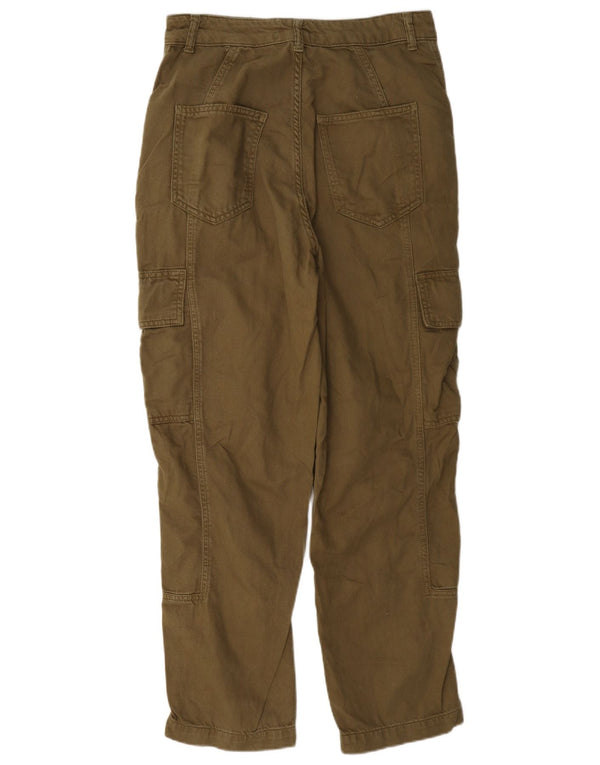 Essentiel Antwerp Женские прямые брюки карго W28 L28 Коричневые хлопковые