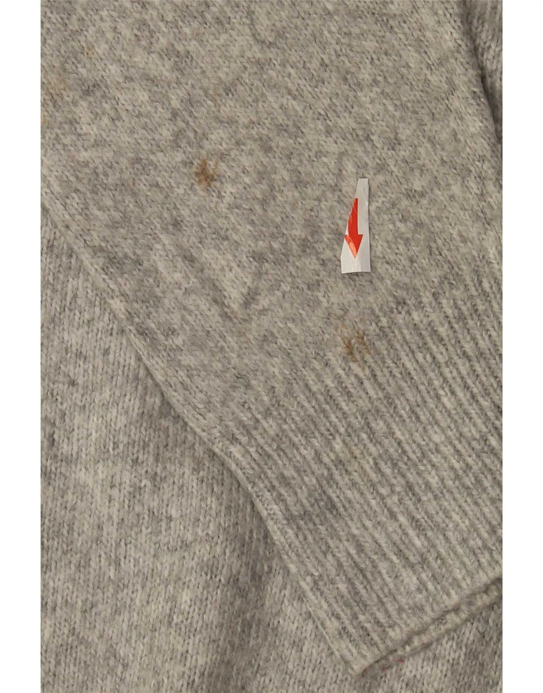 Женский свободный джемпер с v-образным вырезом Zara UK 10, маленький серый в крапинку