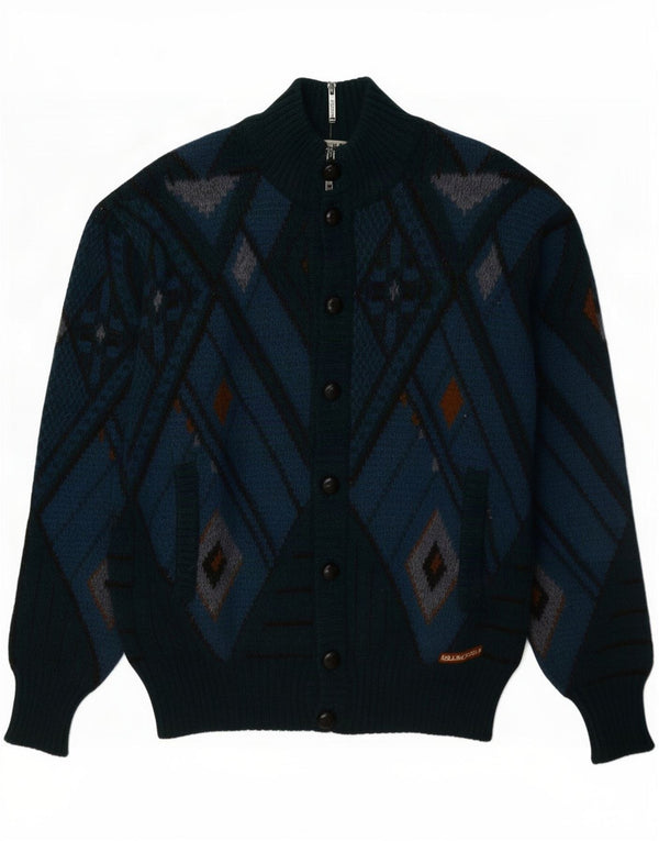 Мужской кардиган AUSTRALIAN L'ALPINA IT 48 Medium Navy Blue Geometric
