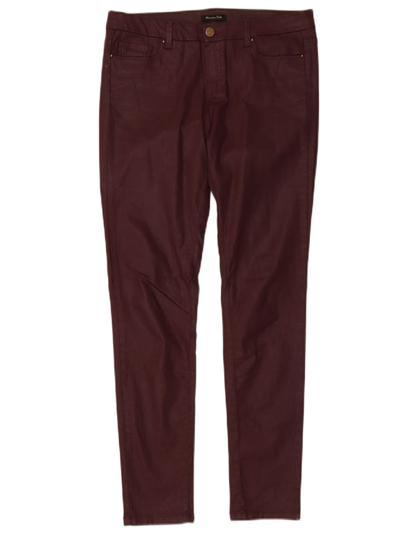 Женские повседневные вощеные брюки Massimo Dutti EU 40 Medium W32 L30 бордовые