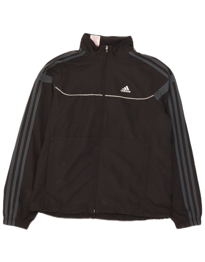 Спортивный костюм Adidas Climalite для мальчиков, верхняя куртка 13-14 лет, серый полиэстер