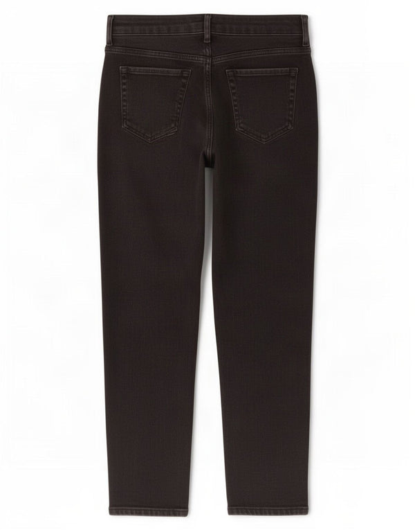 Женские зауженные джинсы для мам Marks & Spencer UK 12, средние W30 L27, черный хлопок