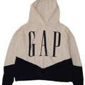 Женский джемпер с капюшоном Gap Oversized UK 14, средний белый цвет с цветными блоками