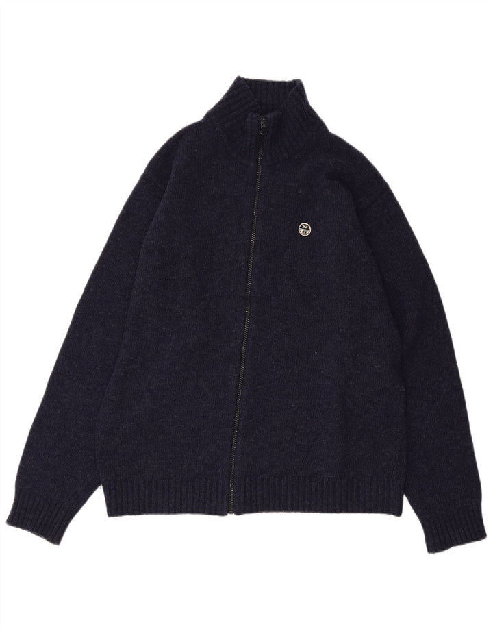 Мужской кардиган NORTH SAILS, маленький темно-синий шерстяной свитер