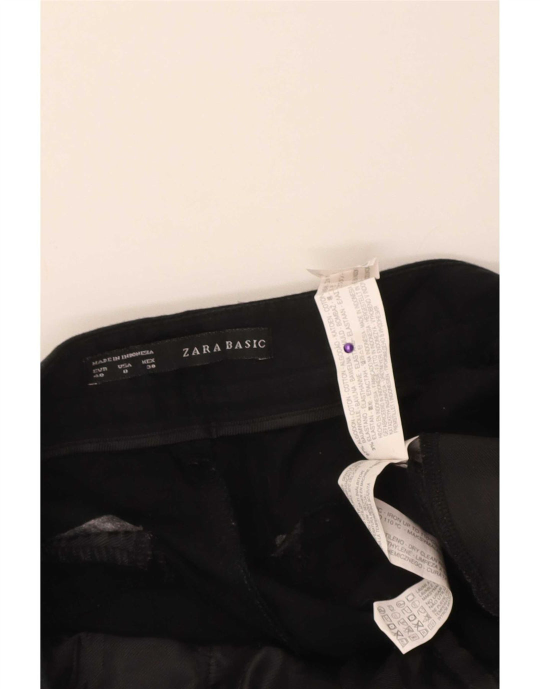 Женские укороченные брюки Zara EU 40 Medium W30 L24, черный хлопок