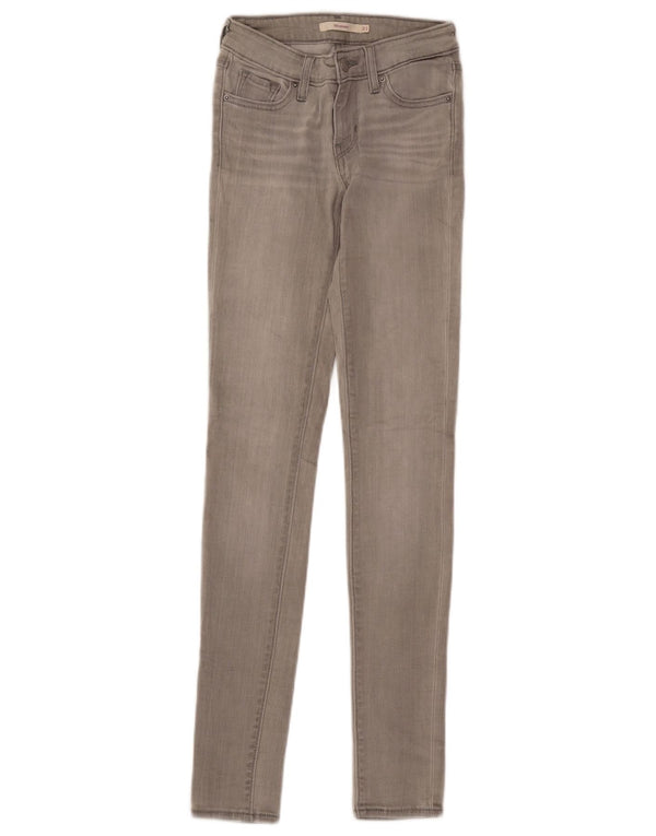 Женские джинсы скинни Levi's 711 W23 L32 Серые хлопковые