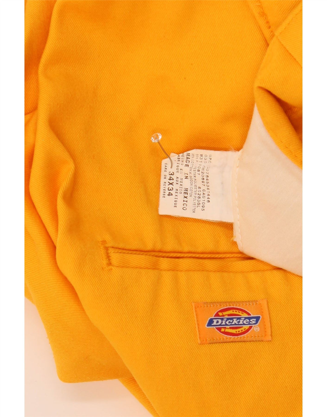Мужские укороченные брюки-карго Dickies W34 L24, желтый полиэстер
