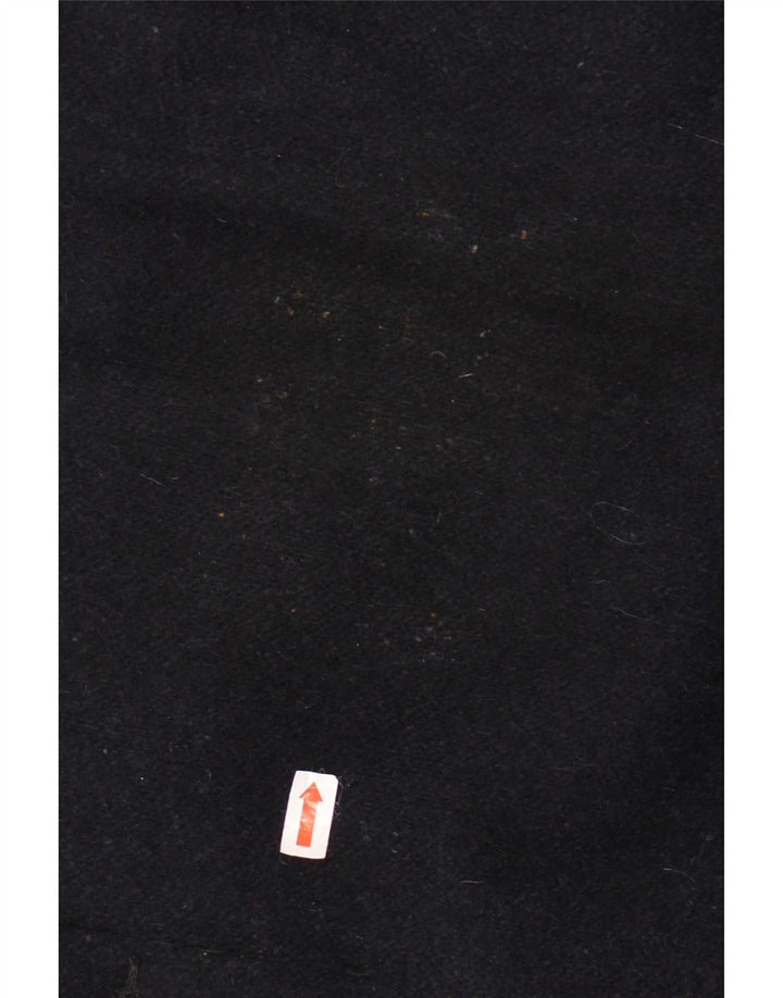 VINTAGE Мужское пальто свободного кроя IT 44 XS Темно-синий, шерсть с цветными блоками