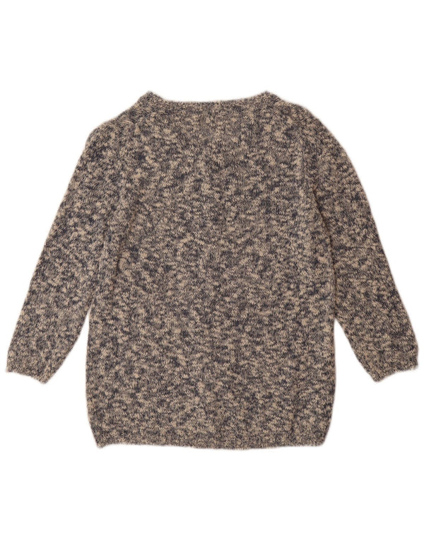 MASSIMO DUTTI Женский кардиган-свитер UK 12, средний серый хлопок в крапинку