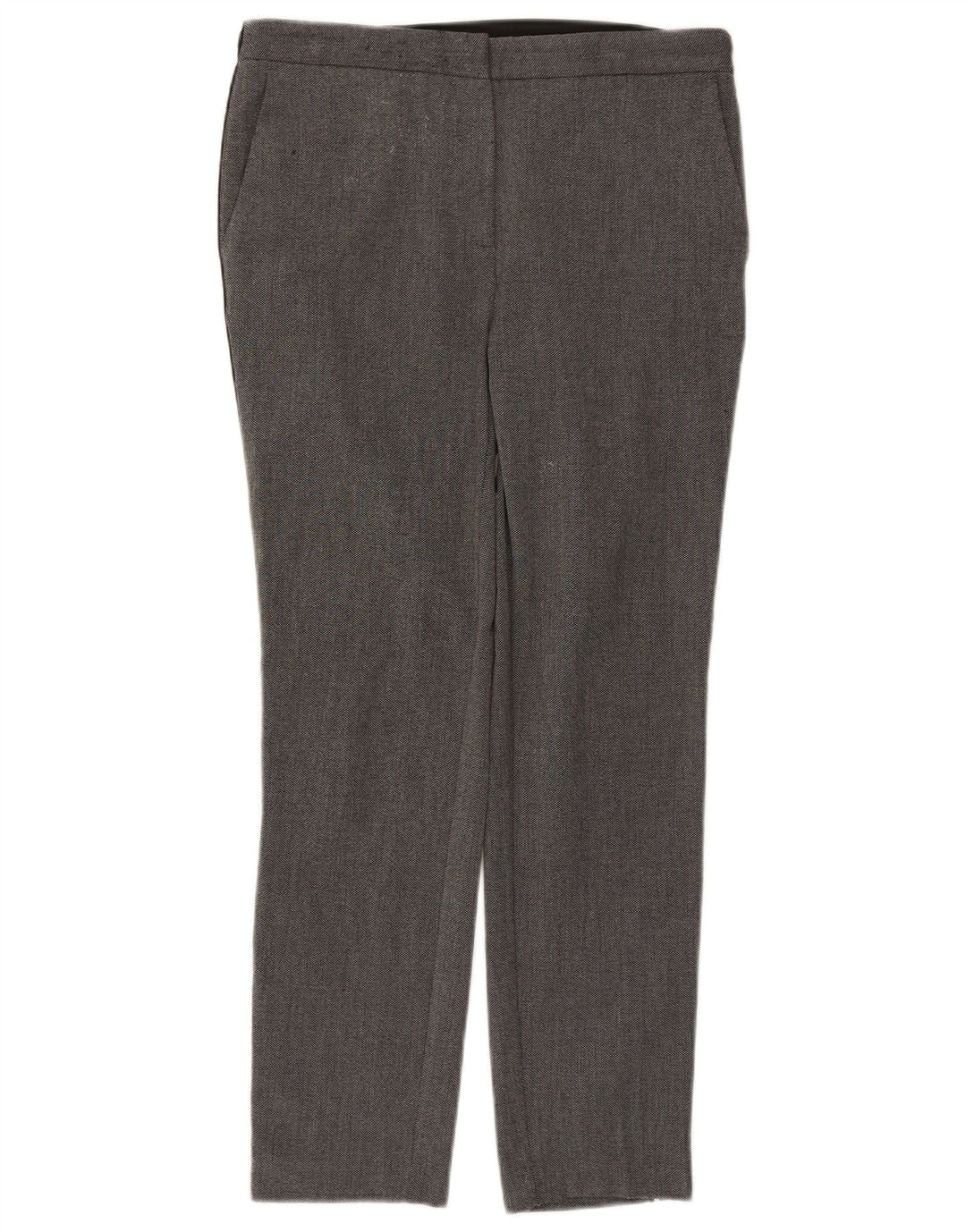 ZARA Womens Slim Chino Trousers Large W30 L27 Grey Spotted Polyester