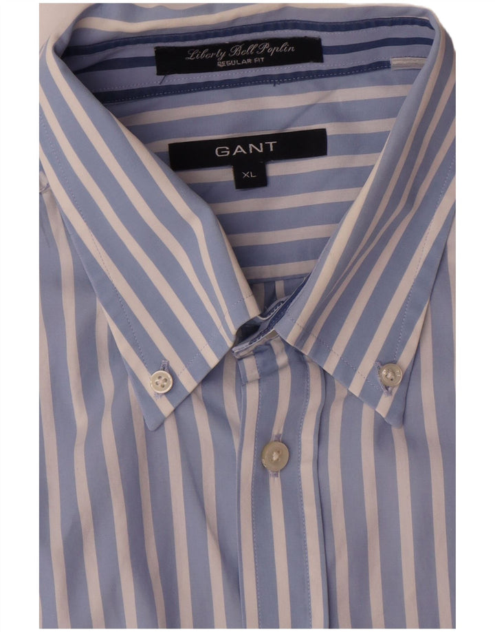 Мужская рубашка стандартного кроя Gant XL из хлопка в синюю полоску