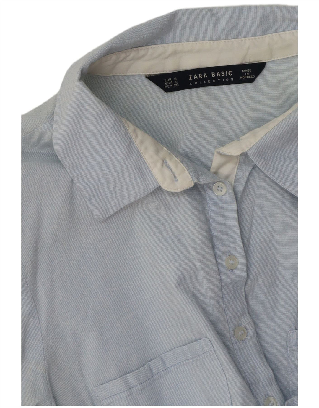 Женская пуловерная рубашка Zara UK 10, маленькая синяя