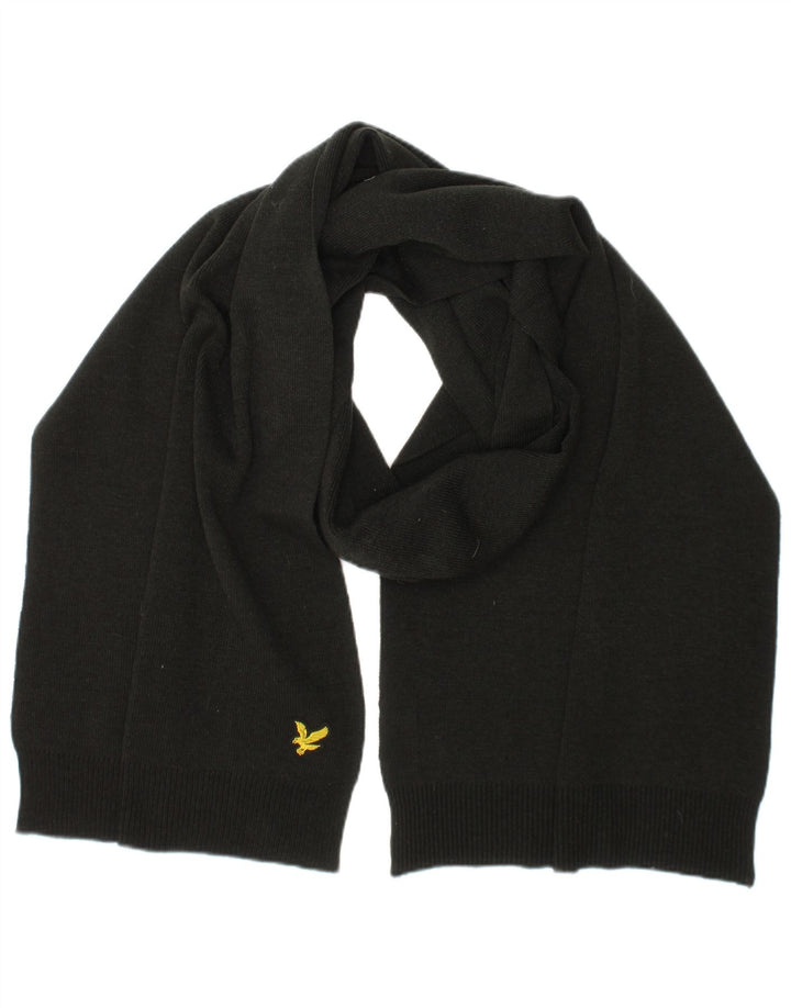 Мужской прямоугольный шарф Lyle & Scott, один размер, черный полиэстер
